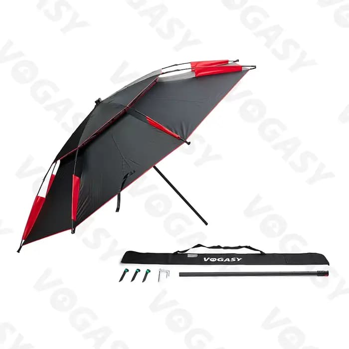 Parasol coupe-vent à double couche pour la plage et la pêche