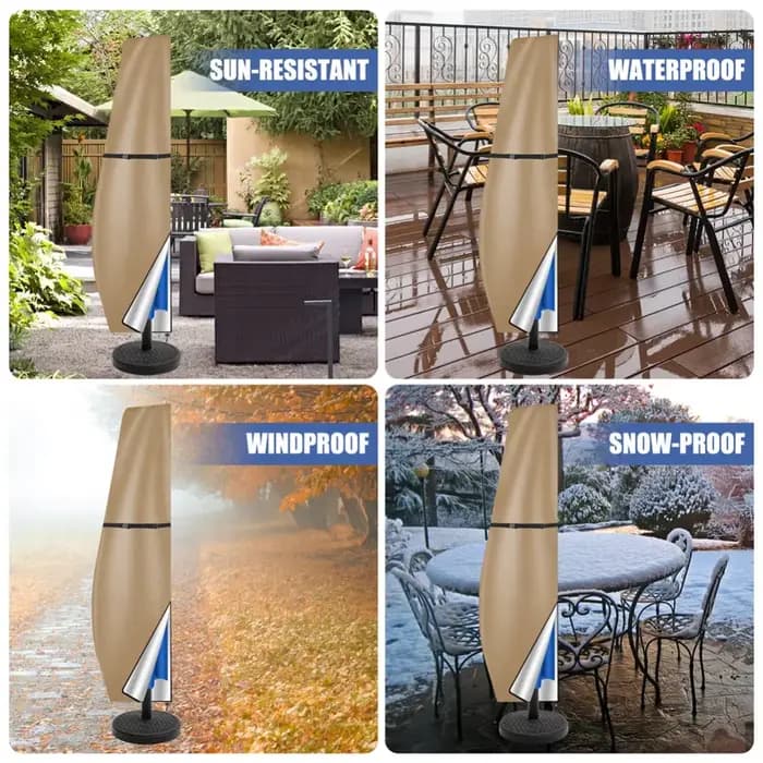 Housse de Parasol de jardin avec tige et anneau de traction