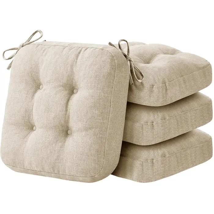 Coussins de chaise 40x40cm avec sangles, coussin de siège carré pour la maison, coussins de siège de chaise de bureau doux, tapis pour salon de thé/jardin/cuisine