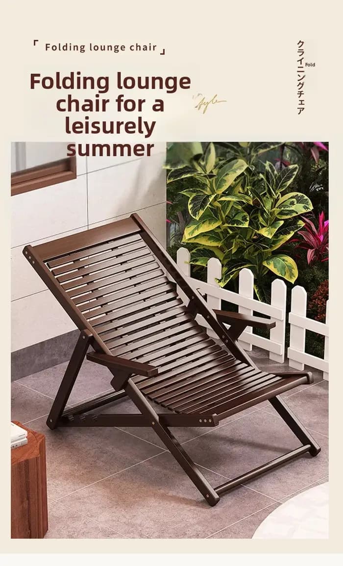 Fauteuil inclinable pliant pour Camping en plein air plage maison personnes âgées balcon bureau sieste en bambou