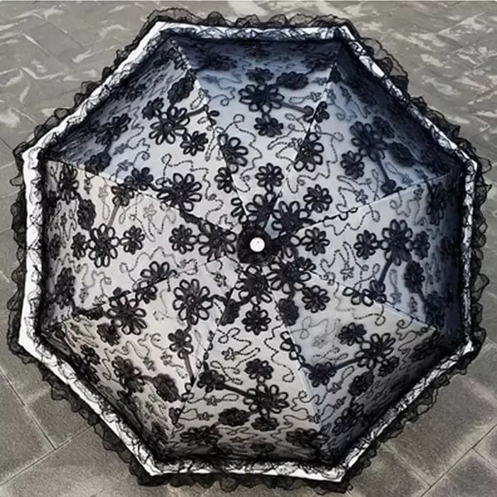 Parasol de soleil en dentelle double couche pour femme, vintage, luxe, fleur, voyage, bain, coupe-ve
