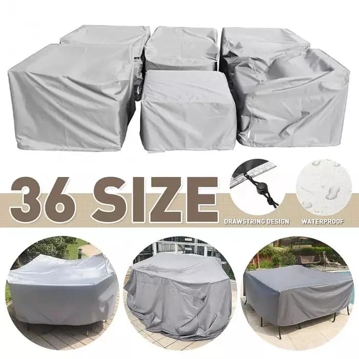 Housse de meubles imperméable, 36 tailles, pour jardin extérieur, Patio, plage, canapé, chaise, Tabl