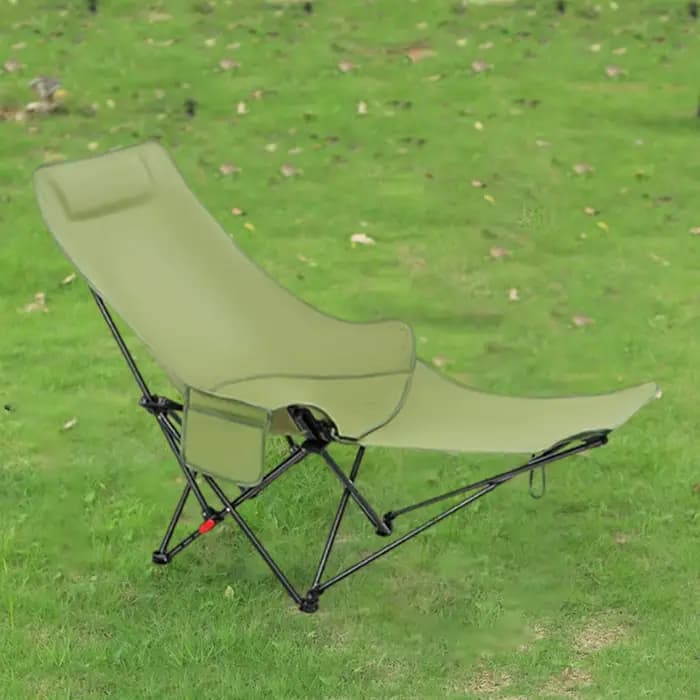 Chaise pliante de Camping en plein air, réglable à 4 vitesses, avec Support de pied, pour Camping, p