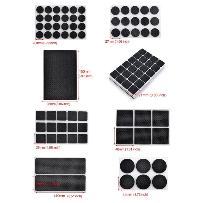 KAK 1-24 pièces auto-adhésif meubles jambe pieds tapis feutre tampons anti-dérapant tapis pare-chocs