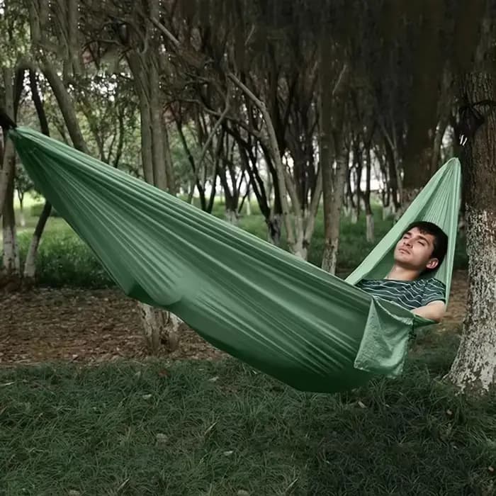 1 ensemble de hamacs avec sangles et sac de rangement, adaptés aux pique-niques à la plage, à la randonnée, chaises longues d'extérieur légères et durables, balançoires