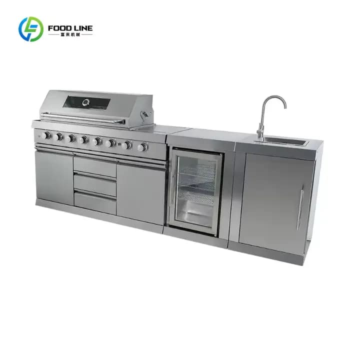 Ensemble de barbecue de jardin extérieur 6 pièces