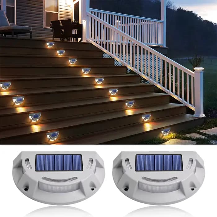 Lampes de sécurité LED étanches pour pont extérieur, marqueur d'allée, lumières solaires pour jardin