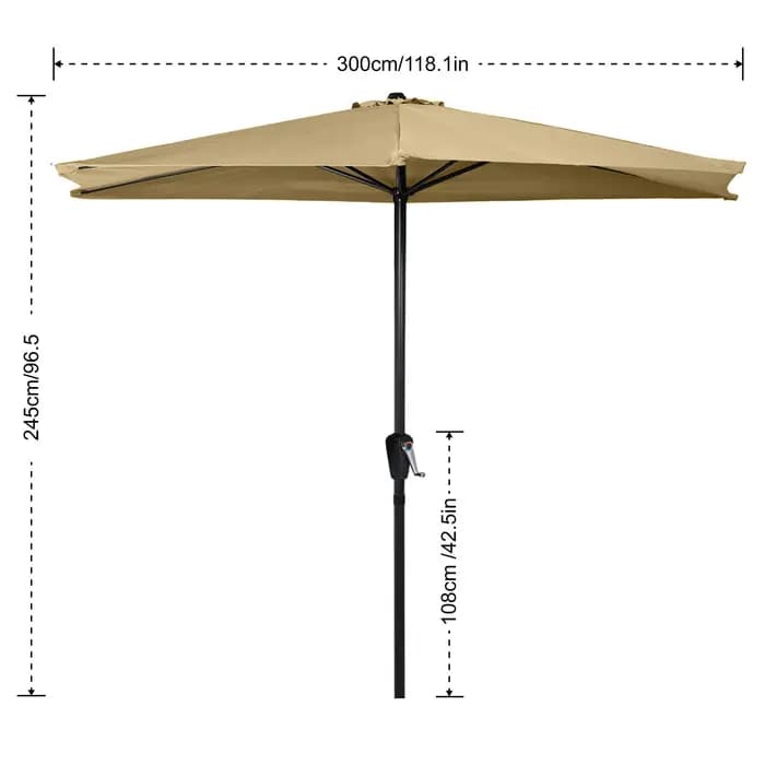 YASN TYS020 demi-rond soleil Patio extérieur Top qualité Design de mode mur Parasol parapluie jardin
