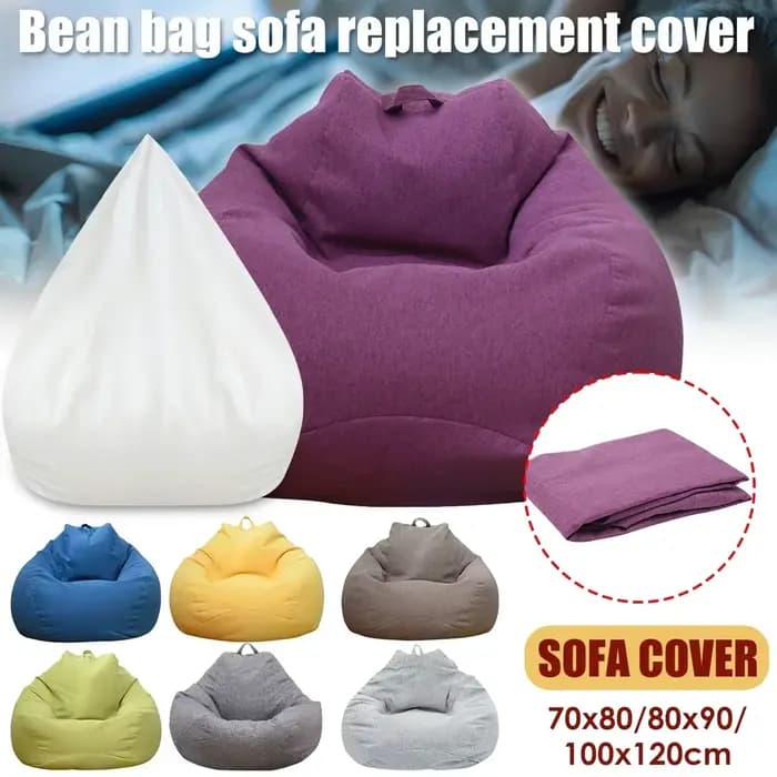 OTAUTAU grand pouf chaise housse de canapé sans remplissage paresseux siège d'angle pouf canapé a un