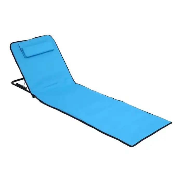Chaise longue de plage pliable avec fonction inclinable et poignée
