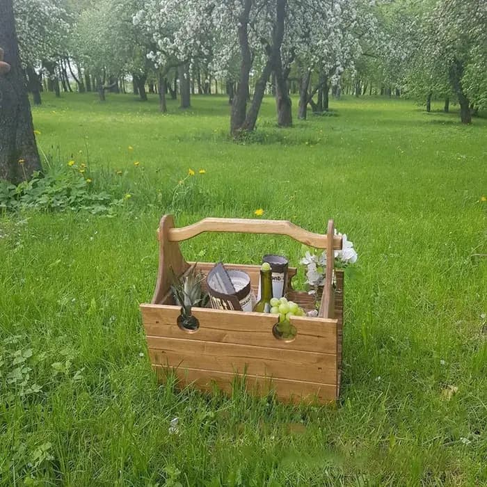 Table pliante de pique-nique en plein air 2 en 1, bureau en bois multifonctionnel, panier de rangeme