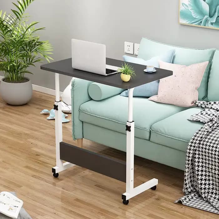 Table d'appoint de canapé de luxe à hauteur réglable, Table basse Portable en forme de C avec finiti