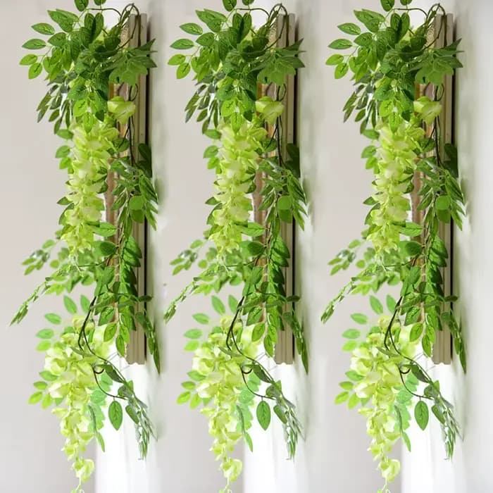 7ft 2m fleur chaîne artificielle glycine vigne guirlande plantes feuillage extérieur maison traînant