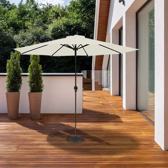 Auvent de remplacement pour parasol de Patio, 10 pieds, 6 nervures, résistant aux UV, couverture de