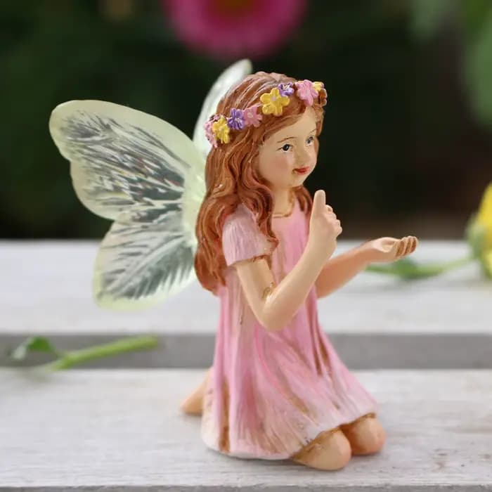 2 pièces mignon murmur fée jardin résine artisanat ornements de table
