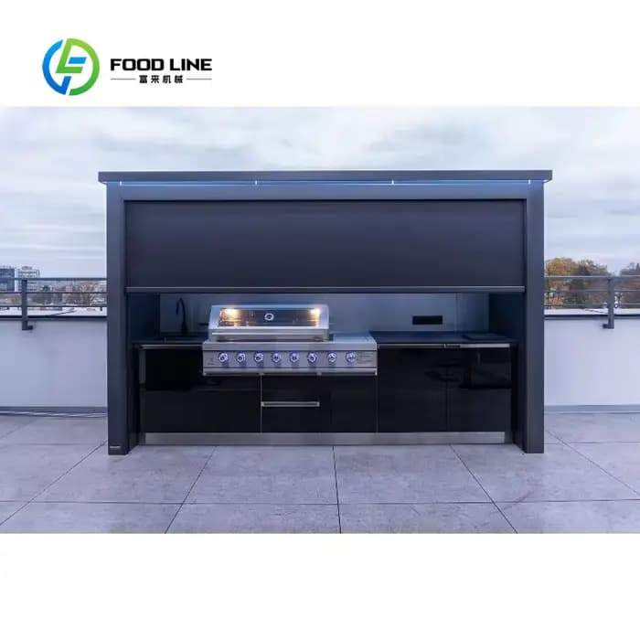 Cuisine extérieure compacte chic personnalisable pour balcon