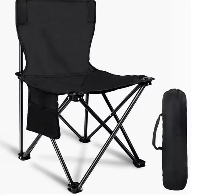 Chaise de camping pliable avec accoudoirs, chaise de jardin portable avec appui-tête amovible, chais