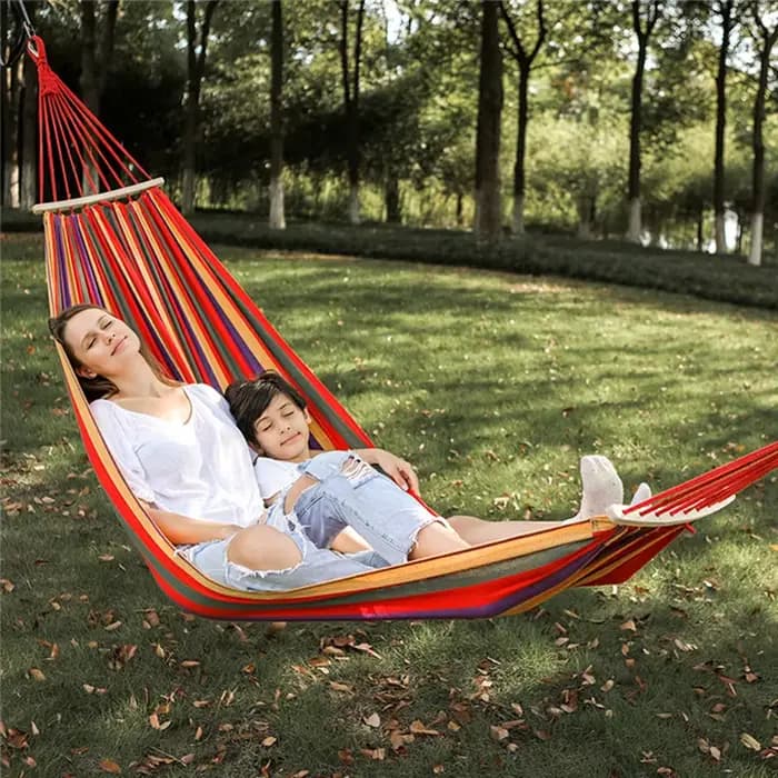 Hamac de camping anti-retournement portable pour deux personnes