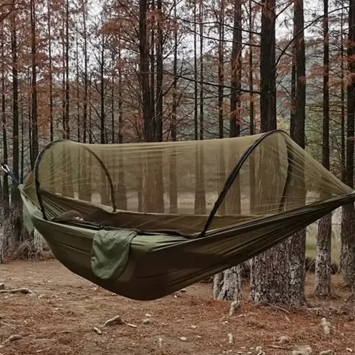 Hamac de Camping en plein air avec moustiquaire, hamacs suspendus légers, filet de lit suspendu en t