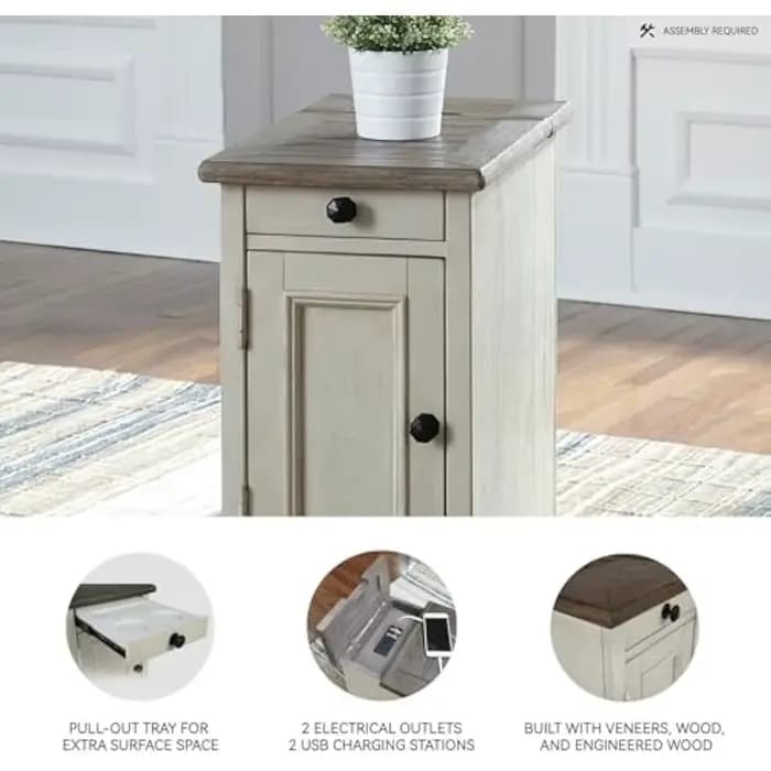 Ashley Furniture Signature Design-Bolanburg Table d'appoint pour chaise d'appoint, 14 po de largeur