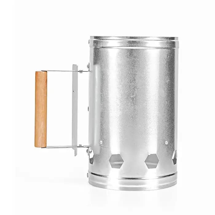 Barbecue portable en acier inoxydable avec seau à charbon et allumeur intégré