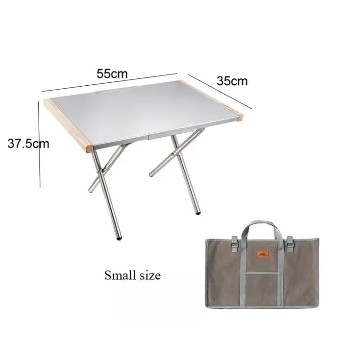 Table de camping extérieure portable avec sac de rangement
