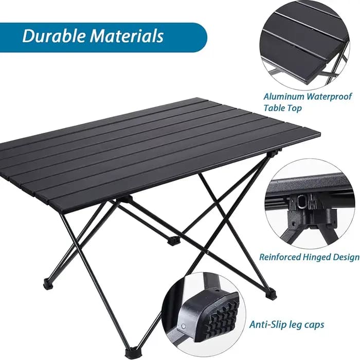 Table pliante pour Camping en plein air, bureau en aluminium avec sac de transport, Table légère pou