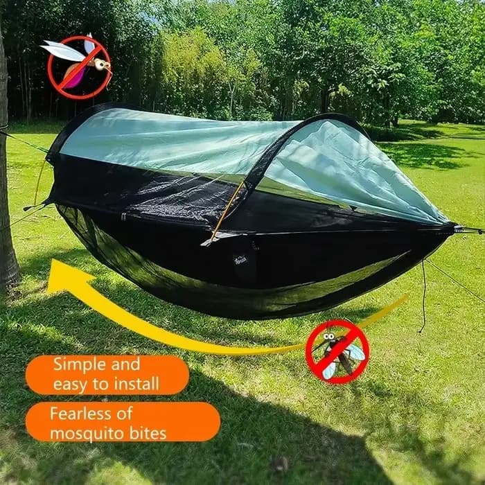 Hamac de camping avec moustiquaire inférieure amovible