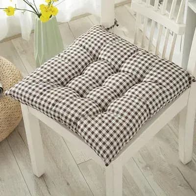 Coussin de siège épais pour chaise, tabouret d'étudiant, coussin de fesses pour bureau, quatre saisons, coussin de hanche, respirant, en coton et lin doux