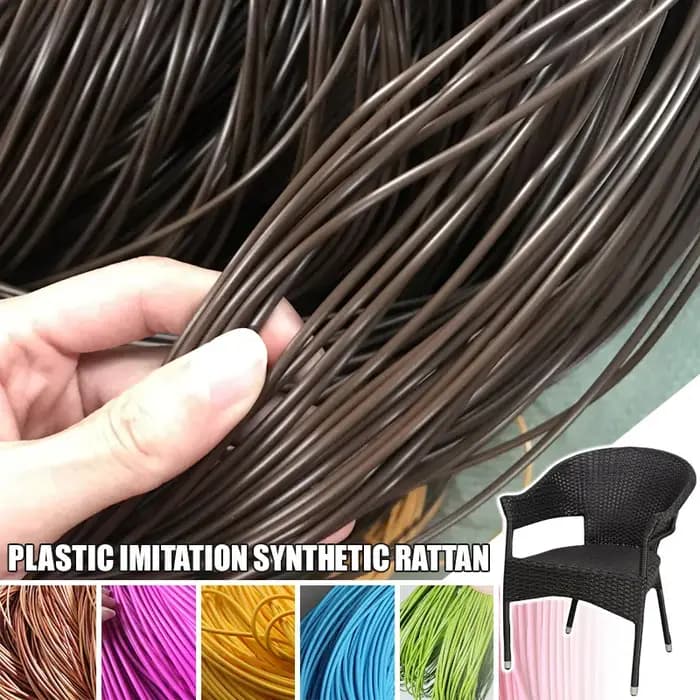 30 couleurs 500G rond PE rotin 2.5/3mm plastique synthétique rotin tissage matière première meubles