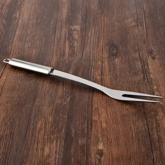 Fourchette à viande en acier inoxydable, ustensile de service pour barbecue, gril, rôtissage, grillades, cuisson, fruits, bâtons, steak, pique-nique