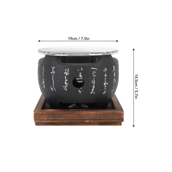 Mini Barbecue Rond Portable de Style Japonais