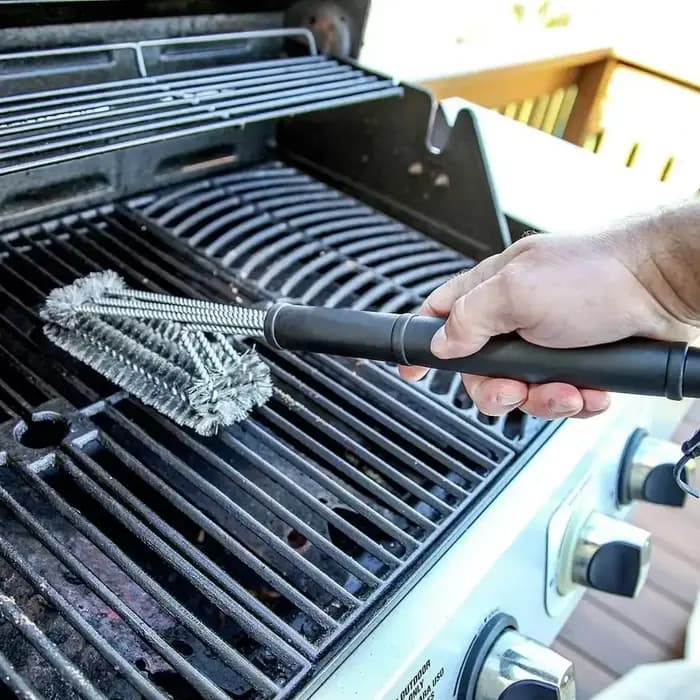 Brosse à Barbecue en Acier Inoxydable, Poils Antiadhésifs, Outil de Nettoyage